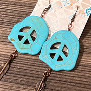 Peace Turquoise Earrngs