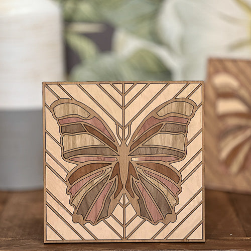 Wood Butterfly Mosaic