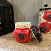 Decoupaged Poppy Jar