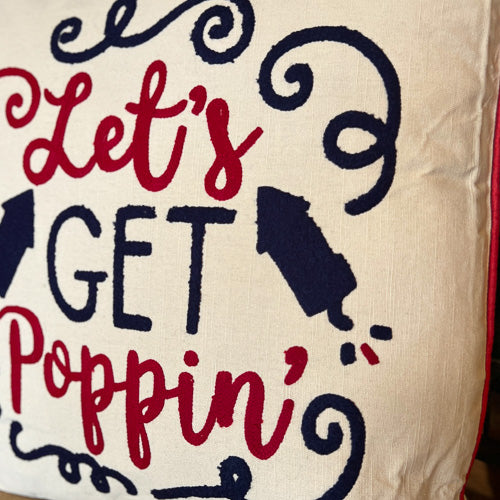 Let's Get Poppin Pillow