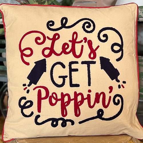 Let's Get Poppin Pillow
