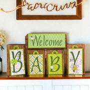 Welcome Baby Block Tags