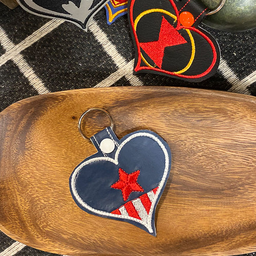 Superhero Heart Shaped Keychain
