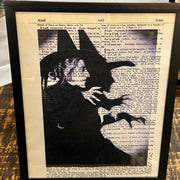 Wizard of Oz Characters Dictionary Page Framed Art