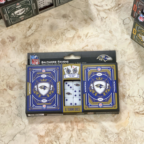 Pro Football Cards & Dice Set