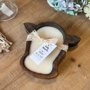 Cow Shaped Dough Bowl Candle