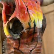 Painted Cow Skull