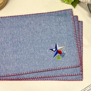 Texas Star Embroidered Placemat