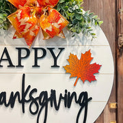 Happy Thanksgiving Round Sign