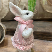 Glitter Bunny Holding Daisy