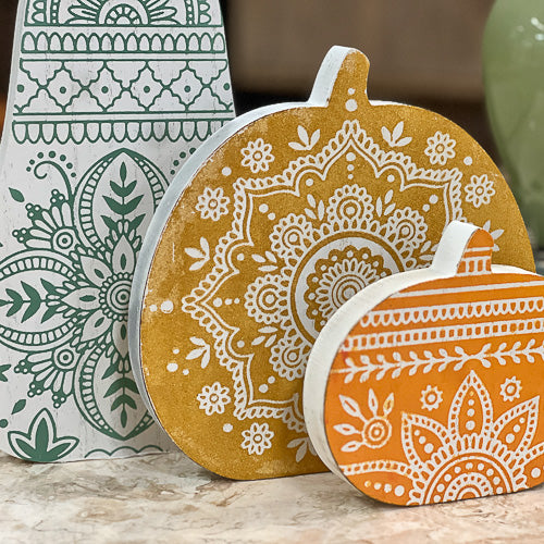 Patterned Pumpkin Set