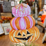 Pink & Orange Pumpkin Stake