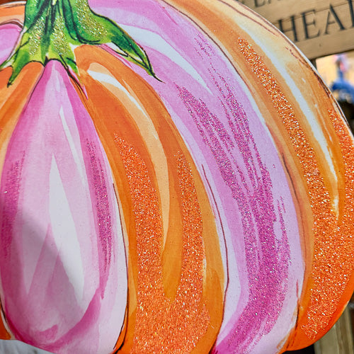 Pink & Orange Pumpkin Stake