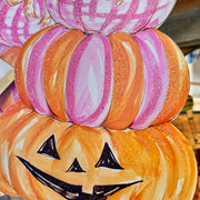 Pink & Orange Pumpkin Stake