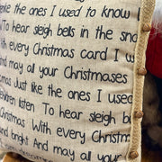 Christmas Song Lyrics Pillow