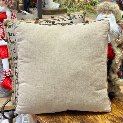 Christmas Song Lyrics Pillow
