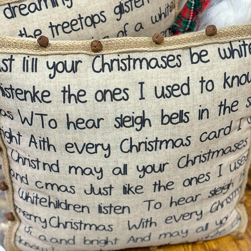 Christmas Song Lyrics Pillow