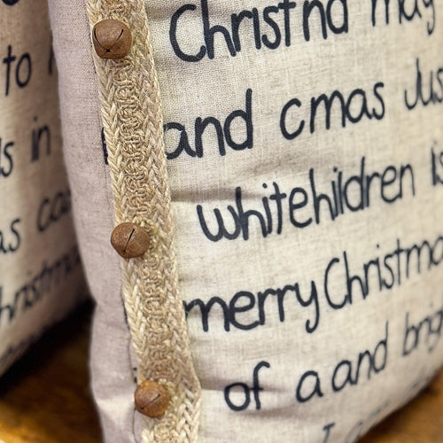 Christmas Song Lyrics Pillow