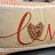Lace Love Buttons Pillow