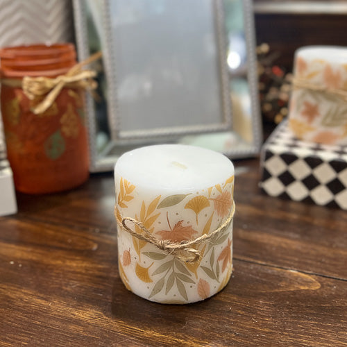 Fall Leaf Candle