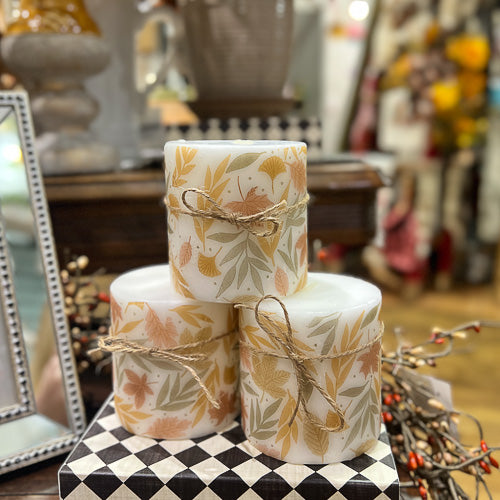 Fall Leaf Candle