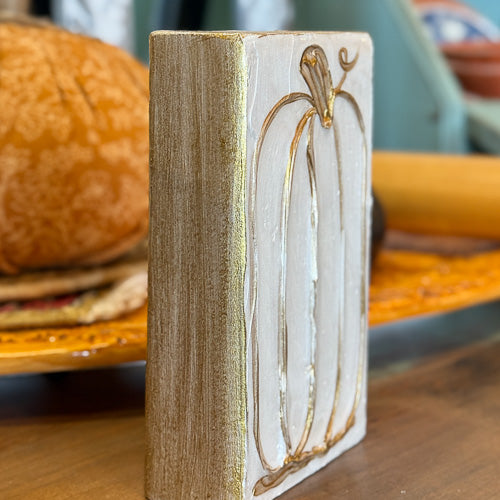 Gold Pumpkin Epoxy Block