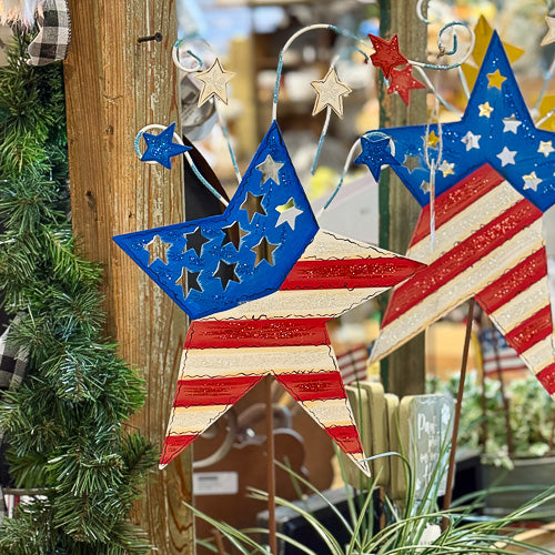 Patriotic Star Yard Stake