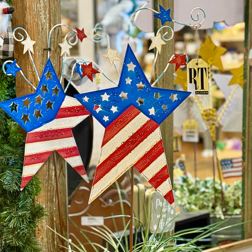 Patriotic Star Yard Stake