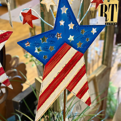Patriotic Star Yard Stake