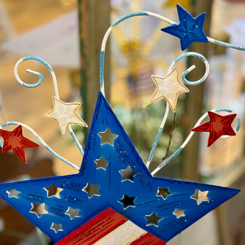 Patriotic Star Yard Stake