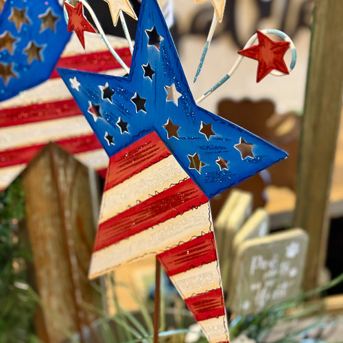 Patriotic Star Yard Stake