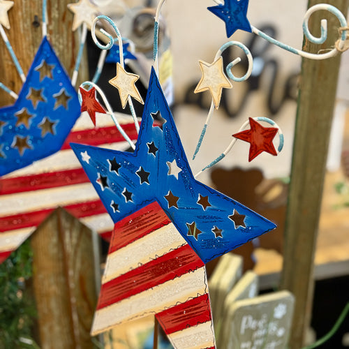 Patriotic Star Yard Stake