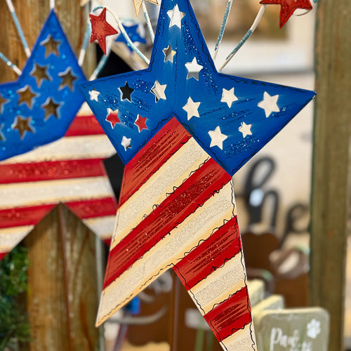Patriotic Star Yard Stake