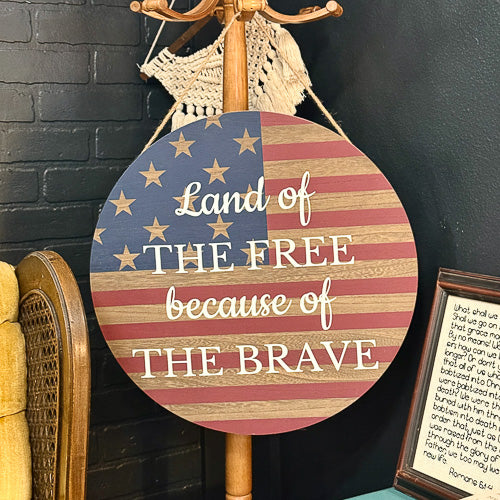 Land Of The Free Door Hanger