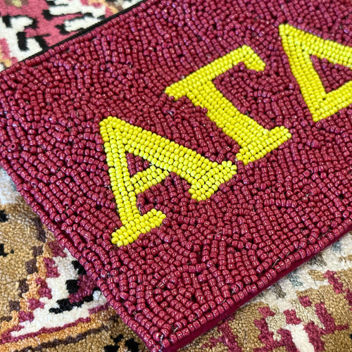 Greek Letters Zippered Pouch