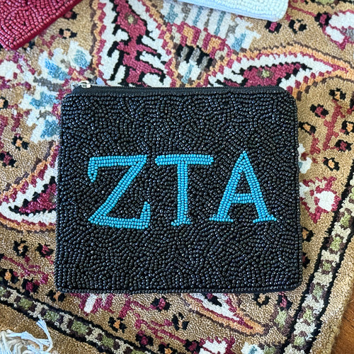 Greek Letters Zippered Pouch