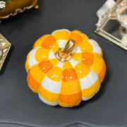 Candy Corn Checkered Pumpkin