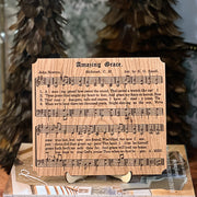 Amazing Grace Wood Sheet Music Sign