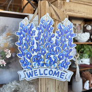 Bluebonnet Welcome Door Sign