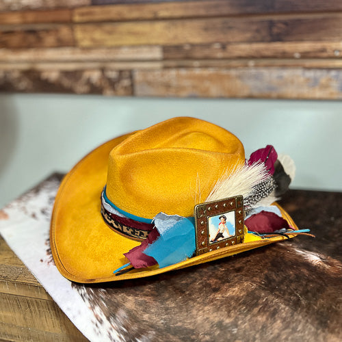 Vintage Cowgirl Buckle Hat