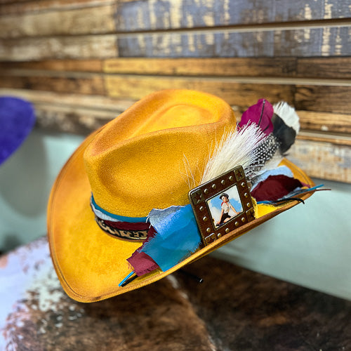 Vintage Cowgirl Buckle Hat