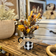 Checkered Fall Mug Arrangement