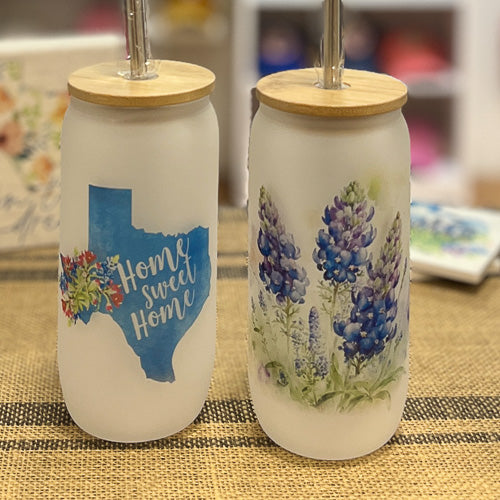 Frosted Bluebonnet Glass