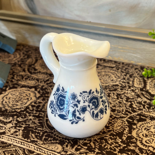 Blue and White Pitcher