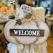 Pumpkin Welcome Sign