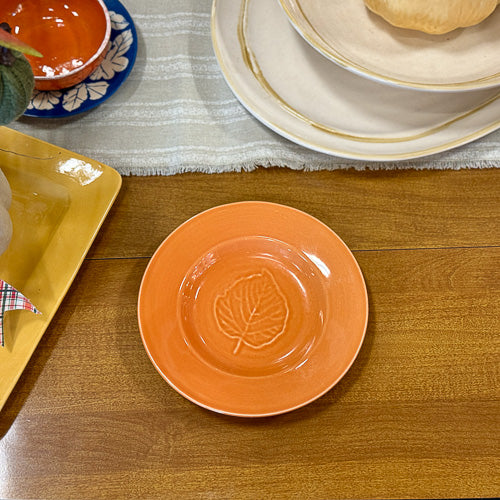 Orange Leaf Plate