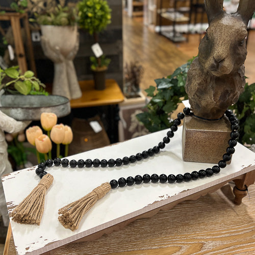 Black Wood Beads