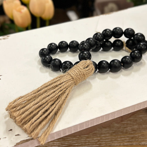 Black Wood Beads