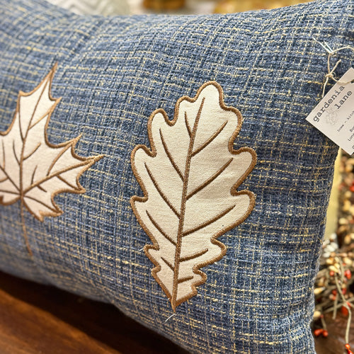 Blue Leaves Pillow