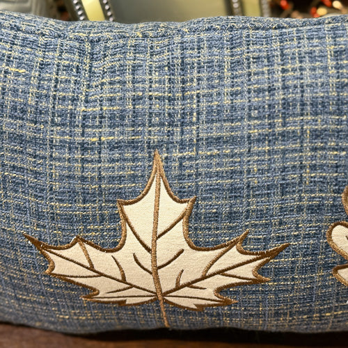 Blue Leaves Pillow